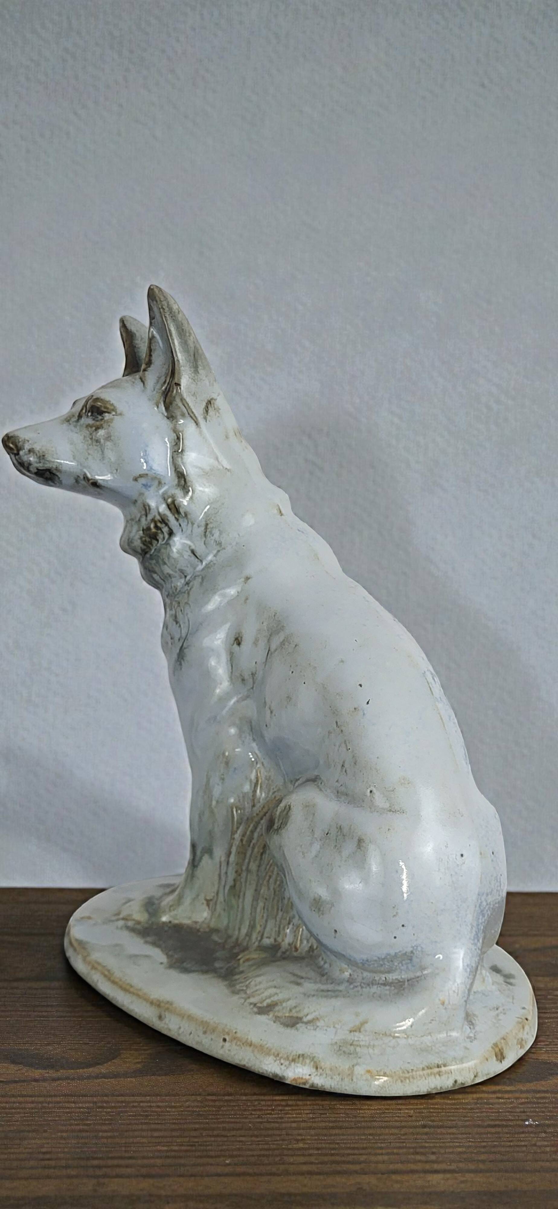 Earthenware Dog, Moulin Des Loups Orchies, Art Deco