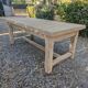 Solid oak farmhouse table with extension