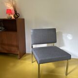Chauffeuse/Fauteuil des années 70 chromé restauré