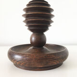 Turned wooden vintage lamp