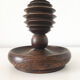 Turned wooden vintage lamp