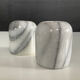 Pair of vintage Carrara marble candlesticks