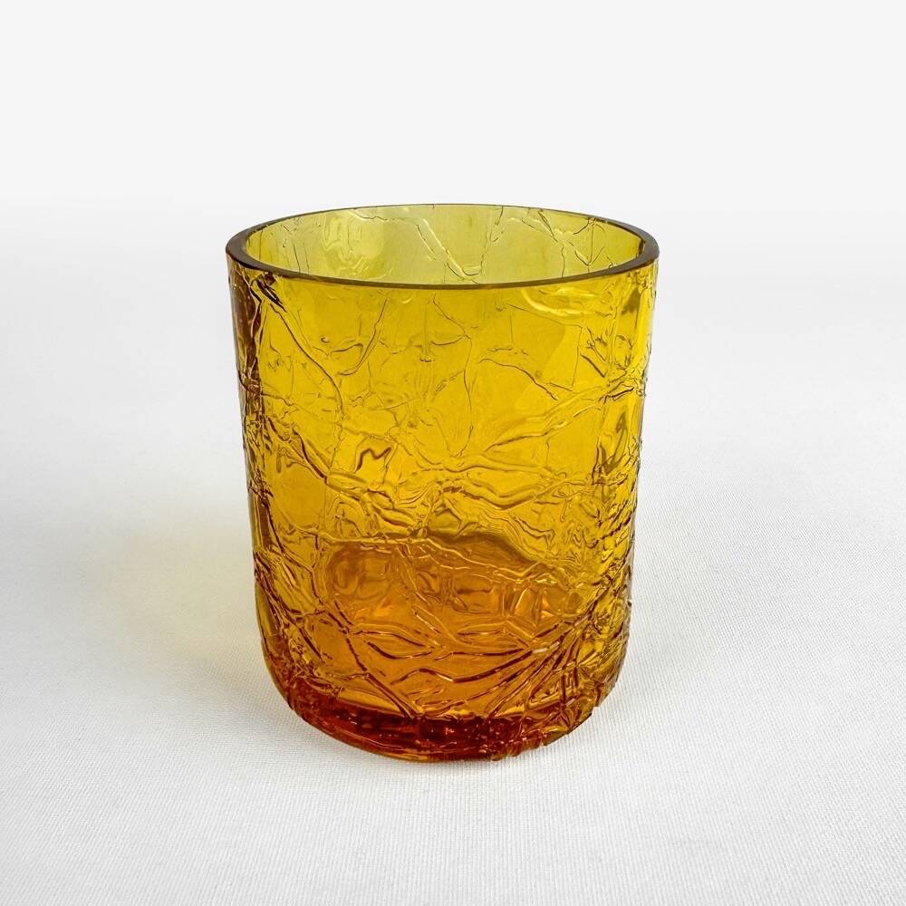 70s Blown Amber Whiskey Glasses