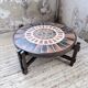 Round coffee table Roger Capron herbarium terracotta