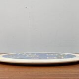 Mid-century German ceramic cake plate with floral patterns by Limburg, 1960s.