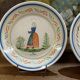 Pair of HB Quimper earthenware plates from the 1920s