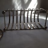 Taost door in silver metal