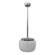 Opaline Glass And Chrome Pendant Light, 1960s