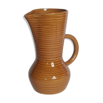 Digoin e-sandstone pitcher, honey colour, 22 cm