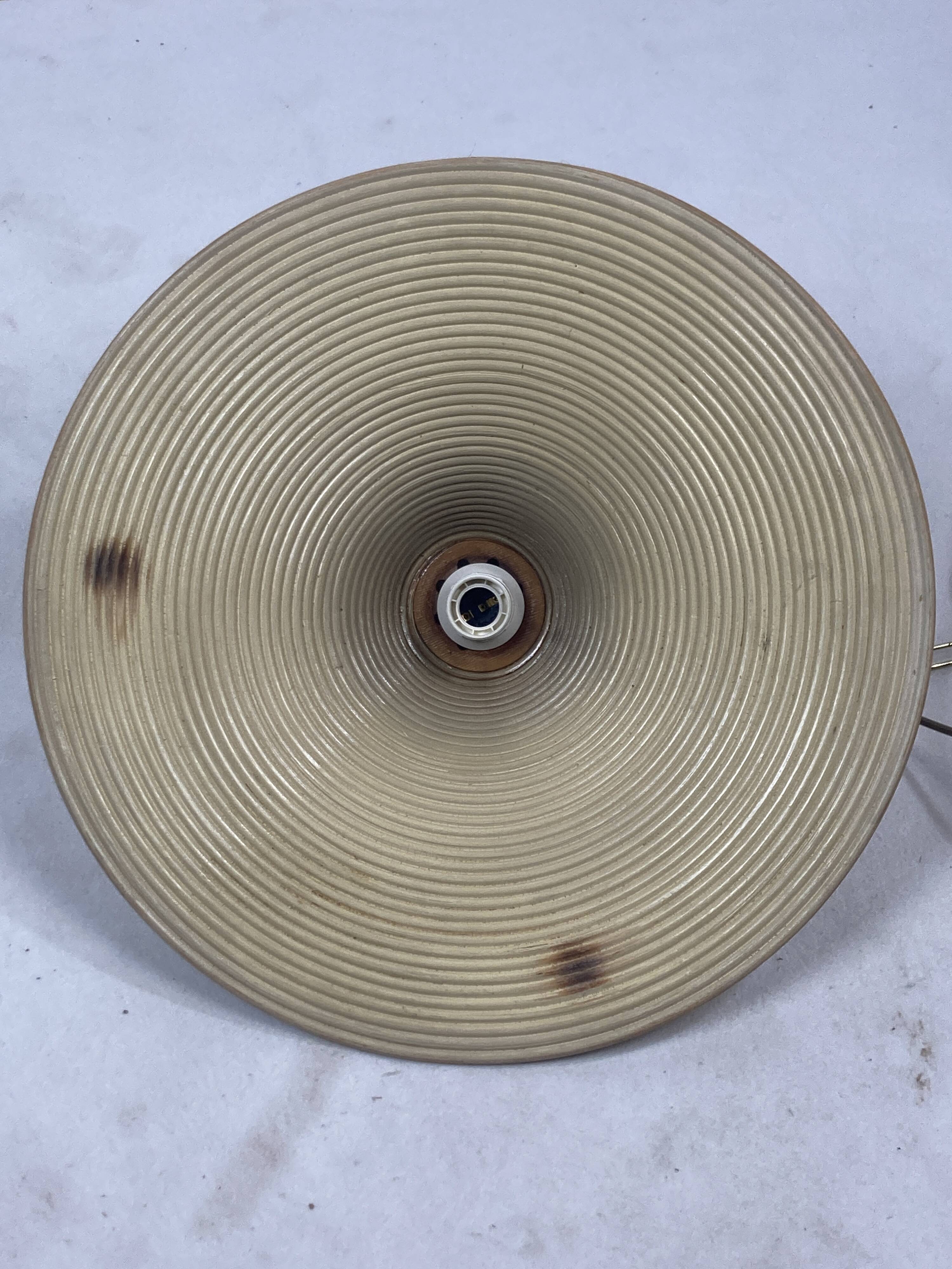 Pencil Split Reed, Rattan, Bamboo & Brass Pendant hanging lamp, Italy, 1970s