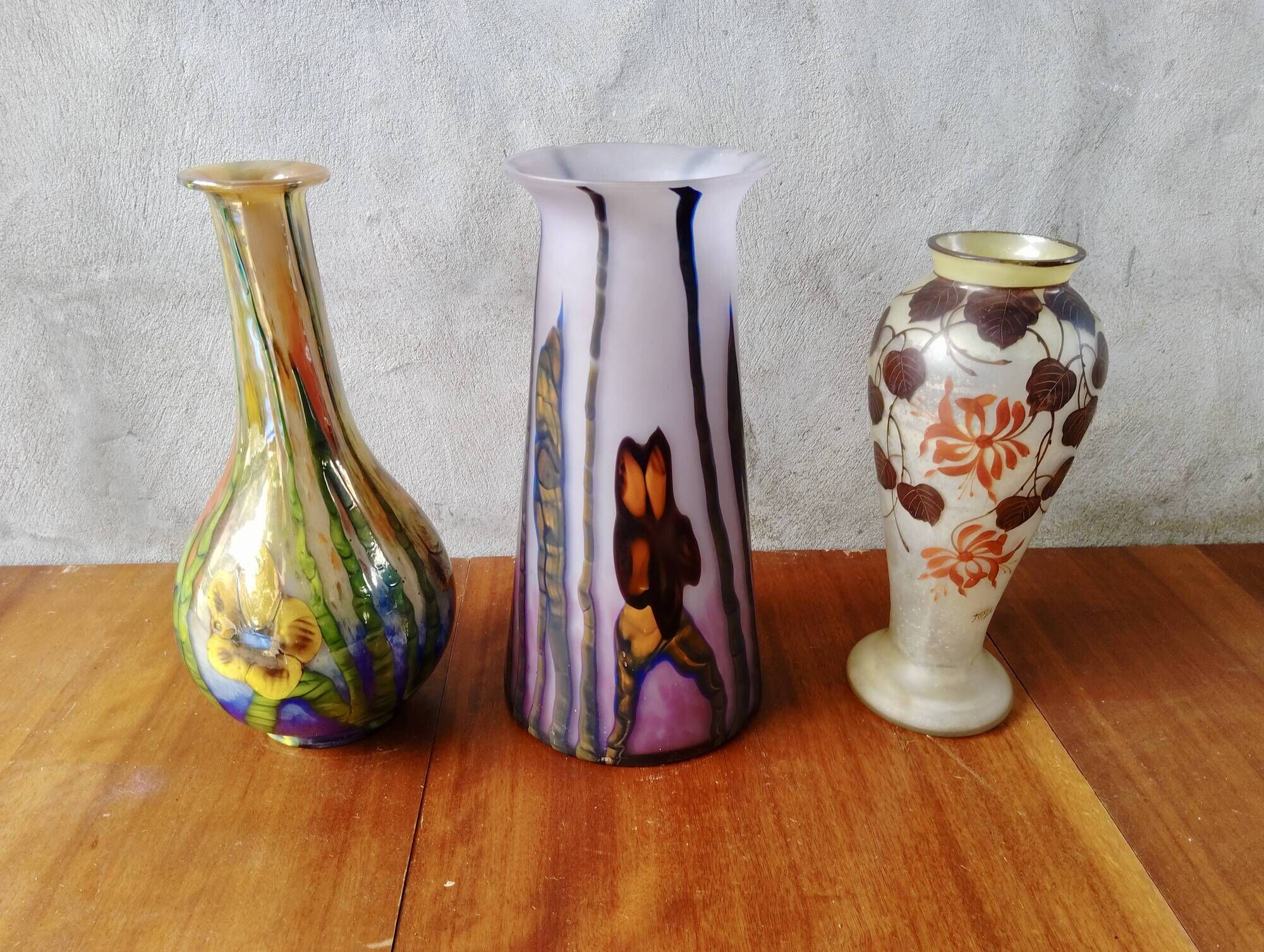 Set of 3 Art Deco vases