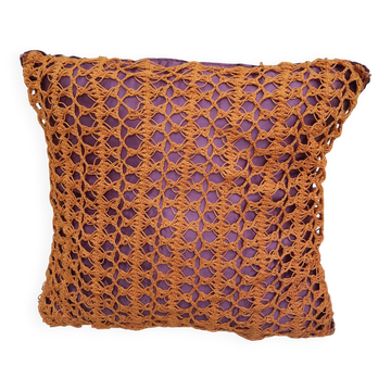 Vintage crocheted cushion