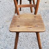 Set of 4 Scandinavian style beech chairs