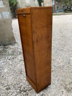 Oak notary curtain cabinet