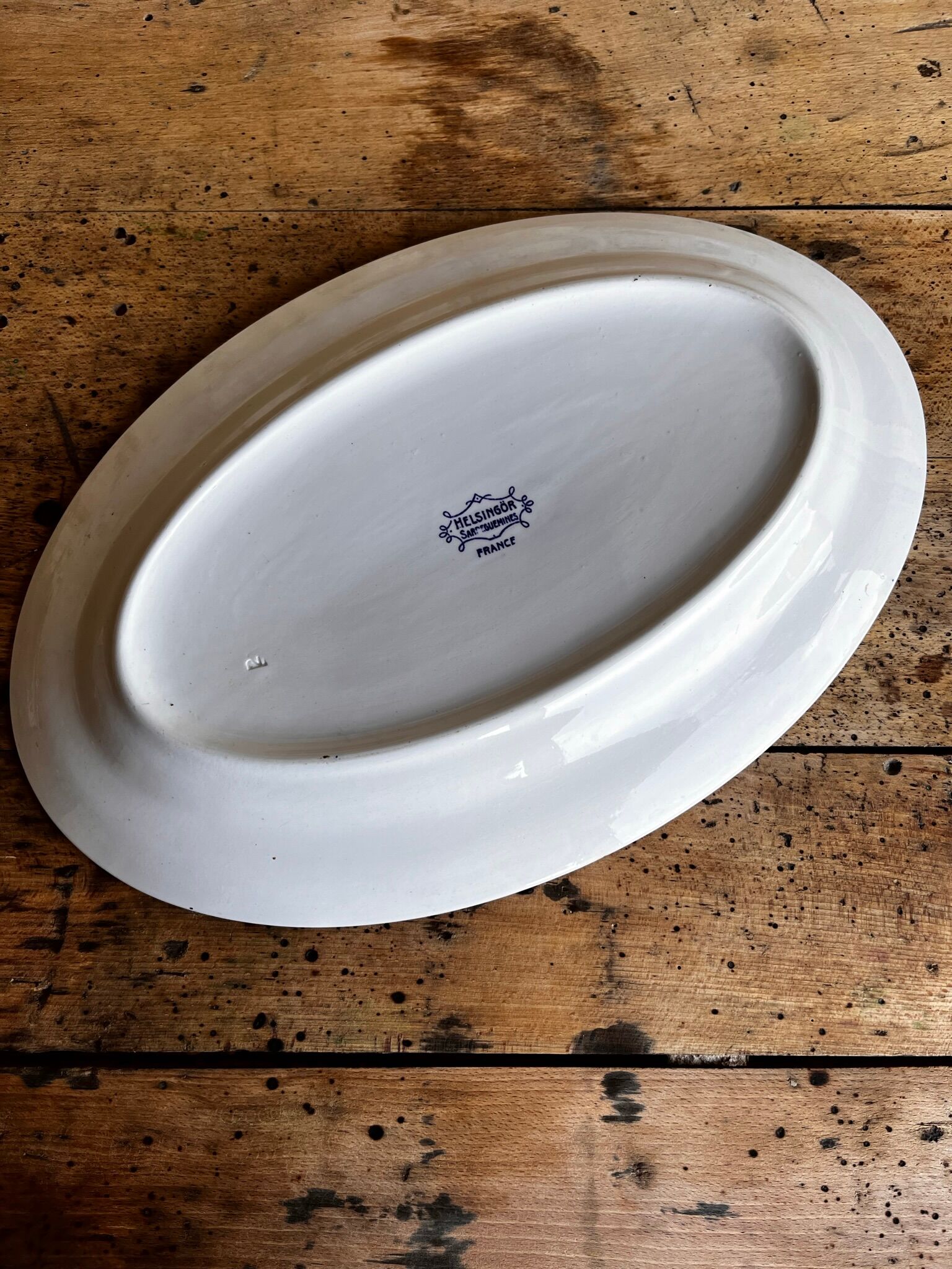 Oval flat Sarreguemines model "Helsingör"