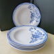 Set of 6 Hollow Plates Digoin Sarreguemines Model André