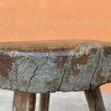 Paire de tabourets de ferme antique 1900s