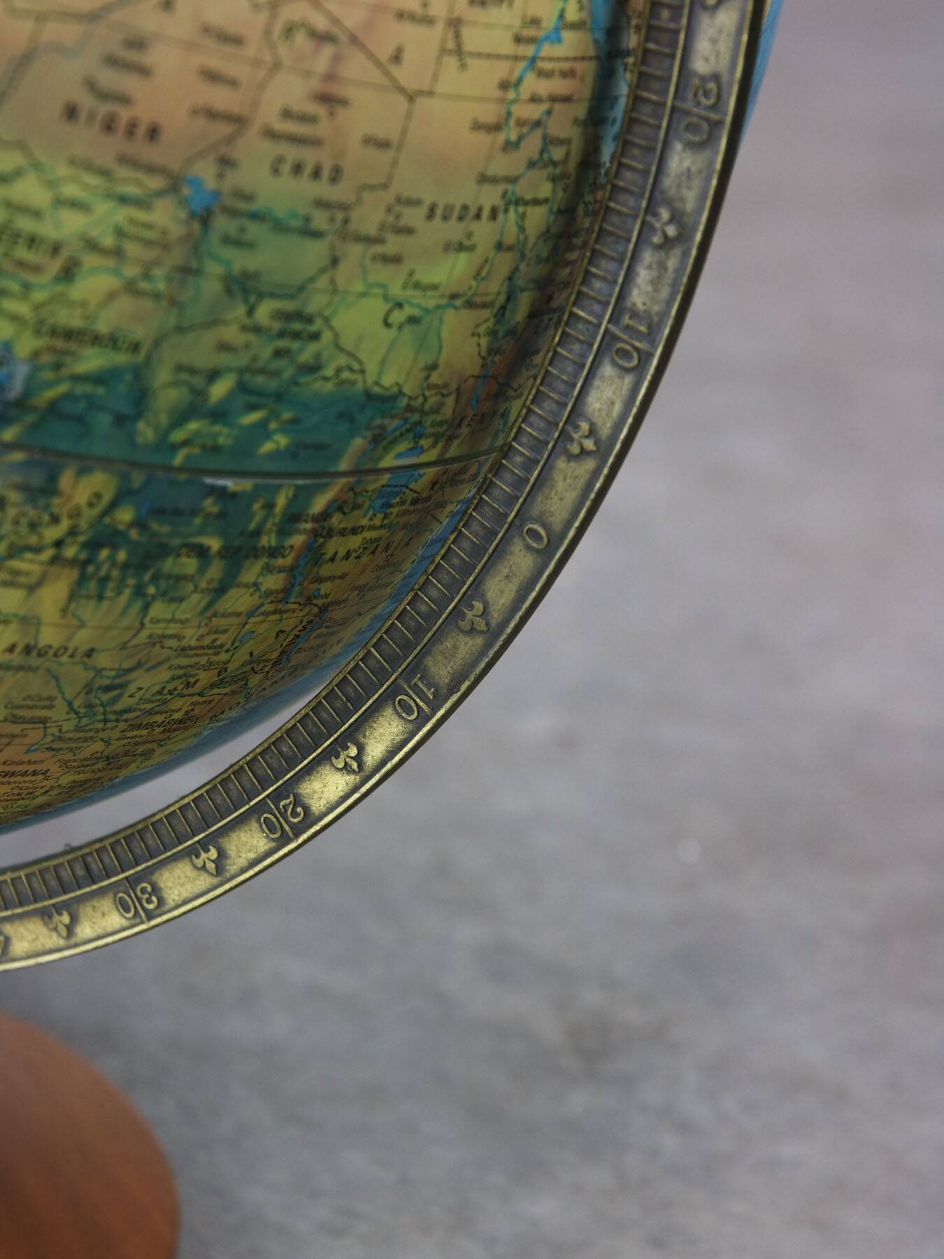 Vintage Danish Illuminated Glass Globe, 90s