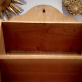 Letter holders made of raw wood