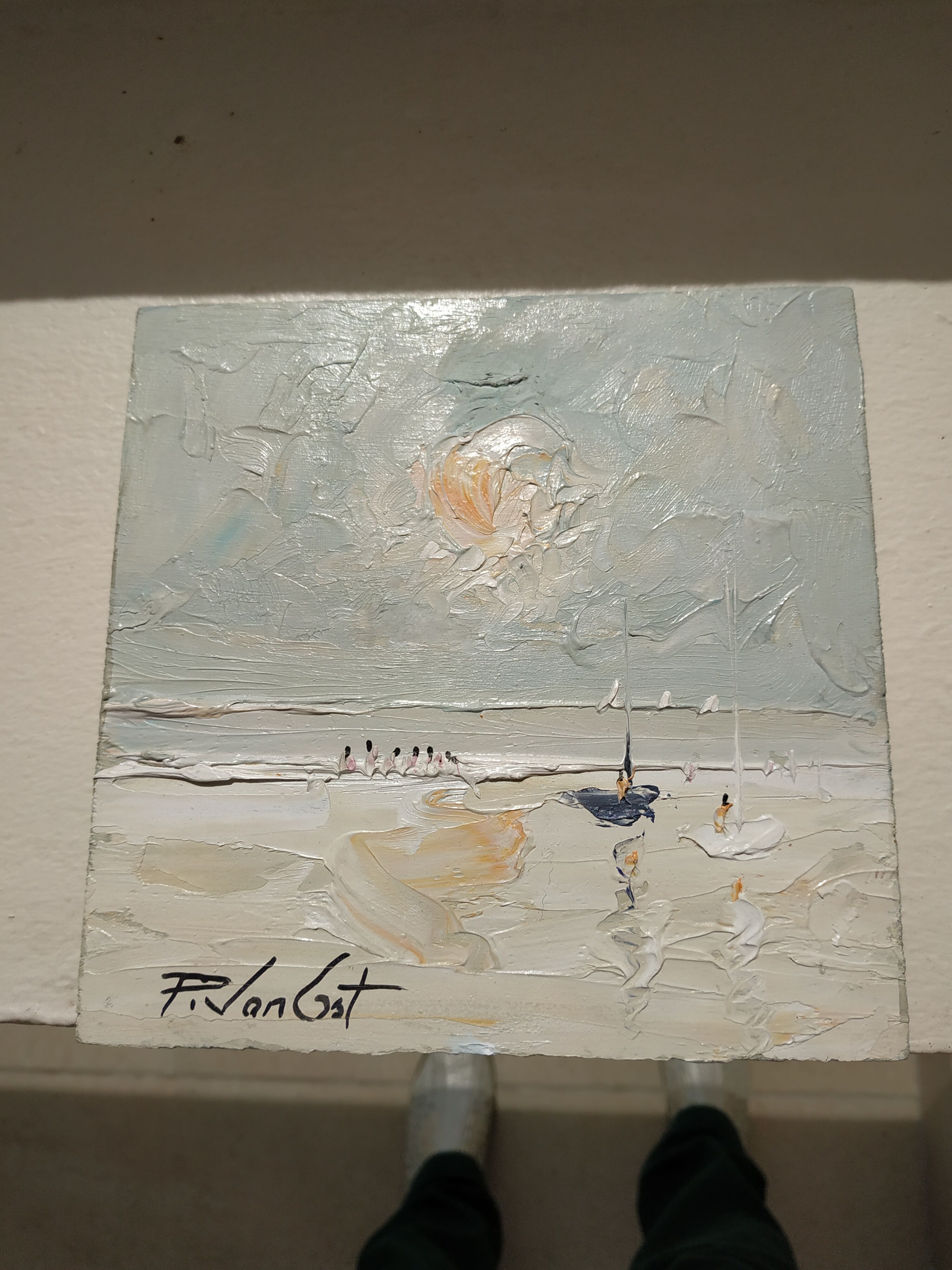 Peinture huile marine Piet van Ost