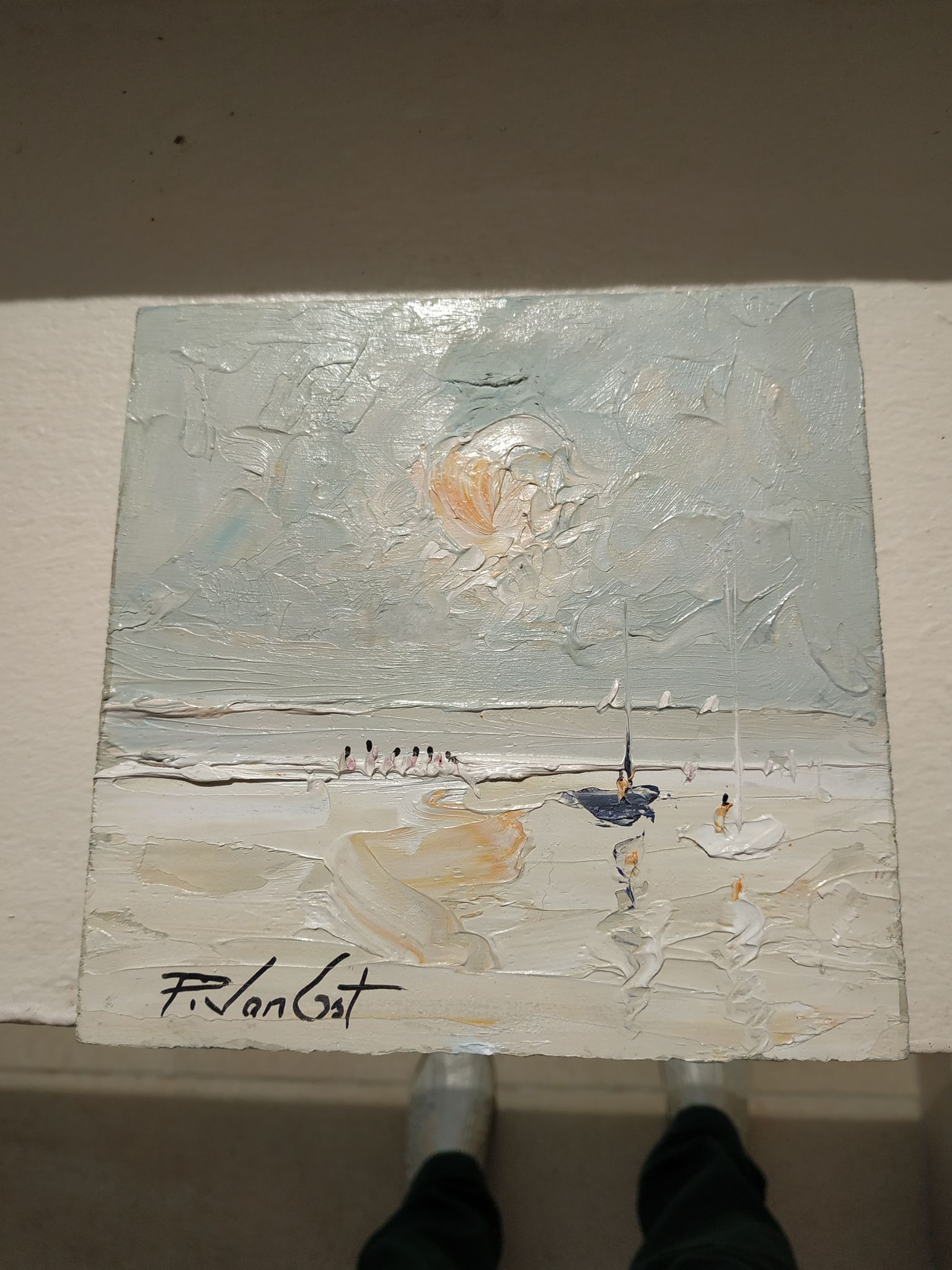 Peinture huile marine Piet van Ost