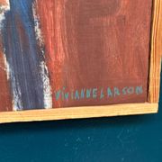 Swedish Oil on Canvas – “Bodar, Lofoten” by Vivianne Larsson – Vintage