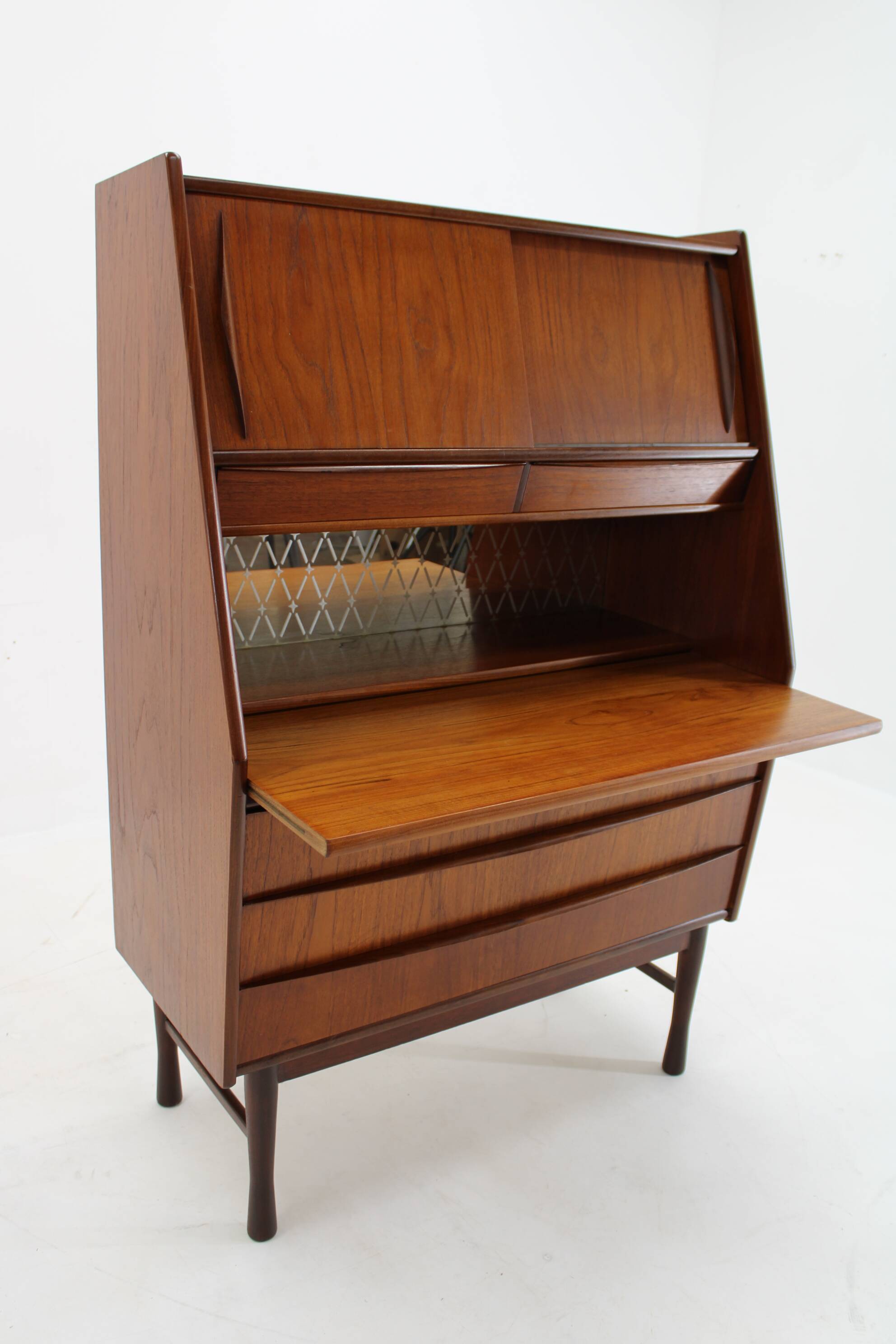 1960s Danish Teak Secretary/Writing Cabinet