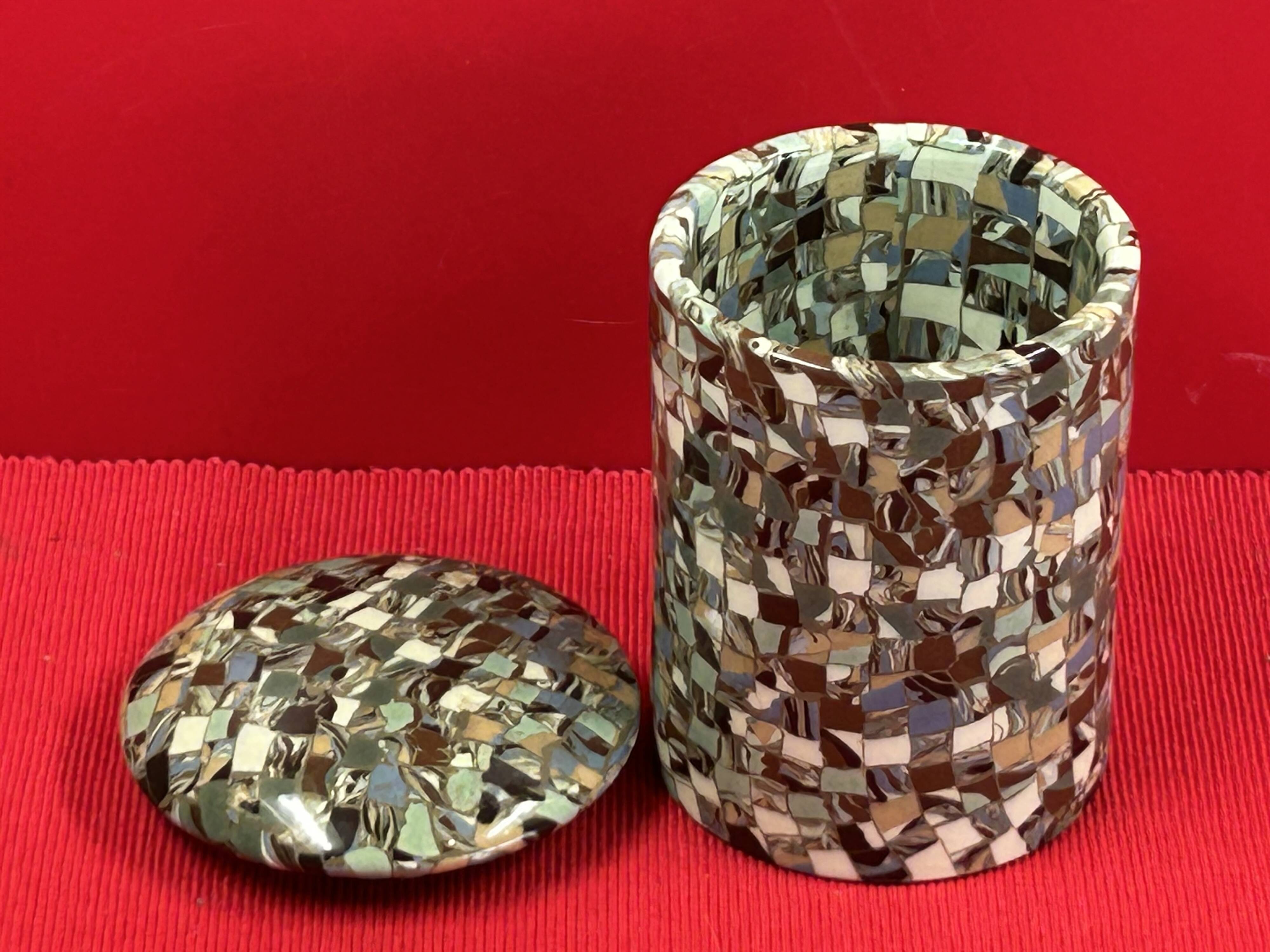 GERBINO Jean, Vallauris Rare Pot à Tabac 11 cm