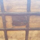 Old Vintage Indian Box on Wooden Wheels Early 20th S