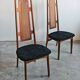 Paire de chaises mid-century en peau d'agneau Astrakan