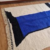 Beni Ouraine rug in natural wool, size 140 x 260 cm