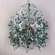 Pair of Murano cut glass wall sconces, Italy, 1970s