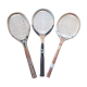 Series of 3 vintage wooden tennis rackets