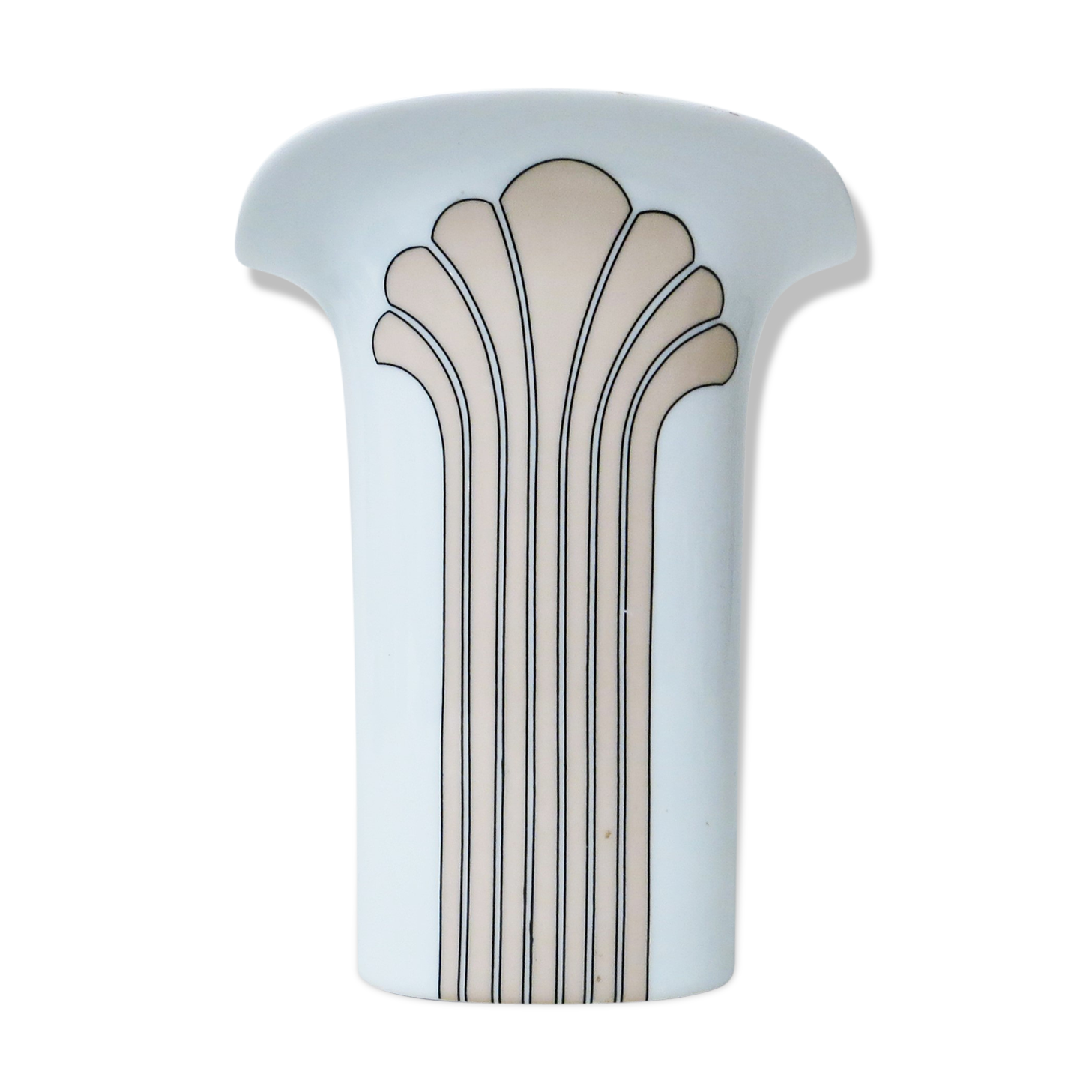 Vase en porcelaine à decior de palme