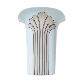 Palm decior porcelain vase