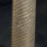 Pair of large 19th-century guilloché brass candlesticks - Louis XVI / Napoleon