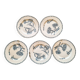 5 iron earthenware flat plates, KG Lunéville, Œillet model, 1900