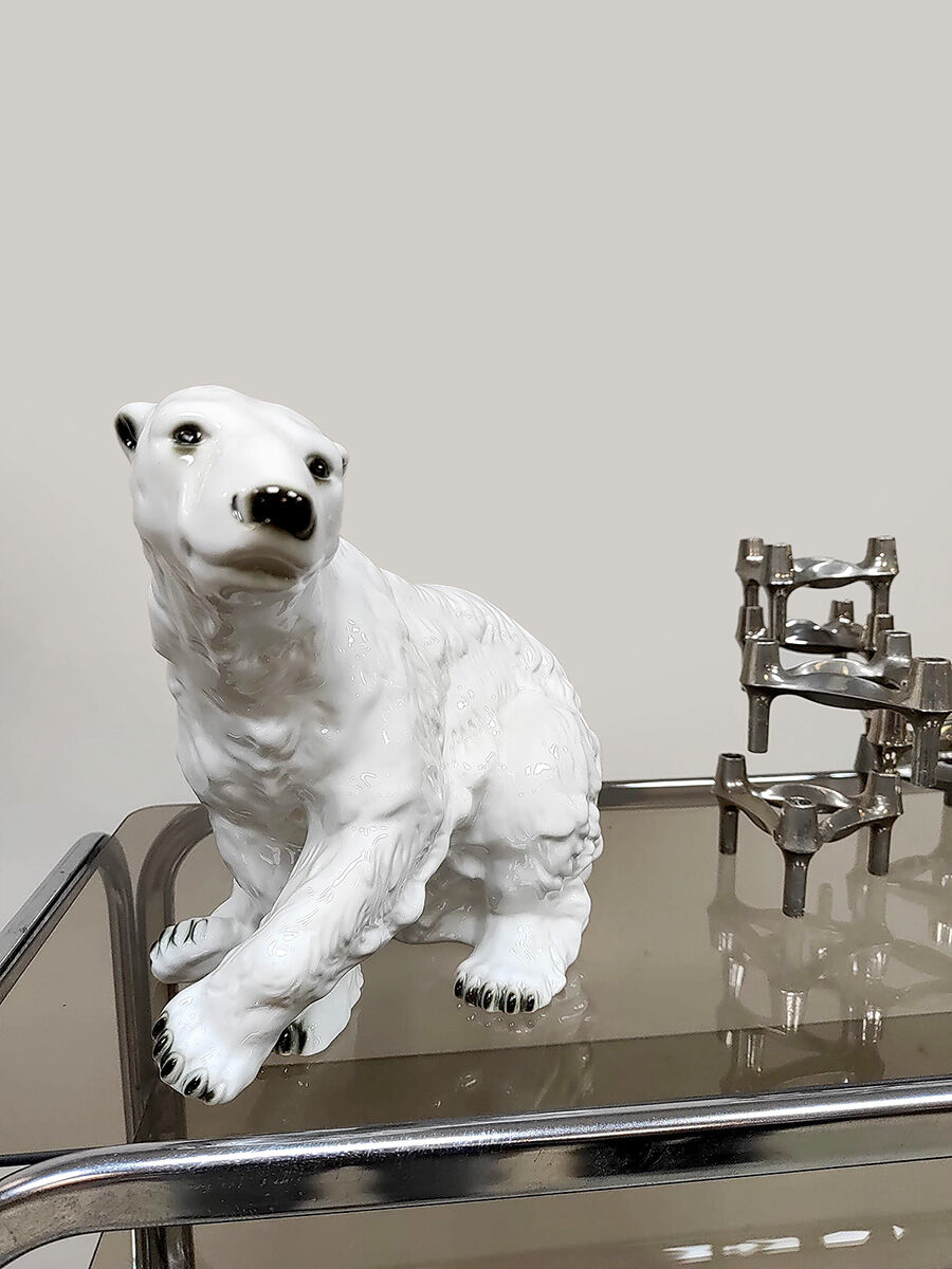 Vintage large porcelain polar bear Royal Dux
