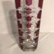 Old molded glass vase rose violet style art deco decoration vintage