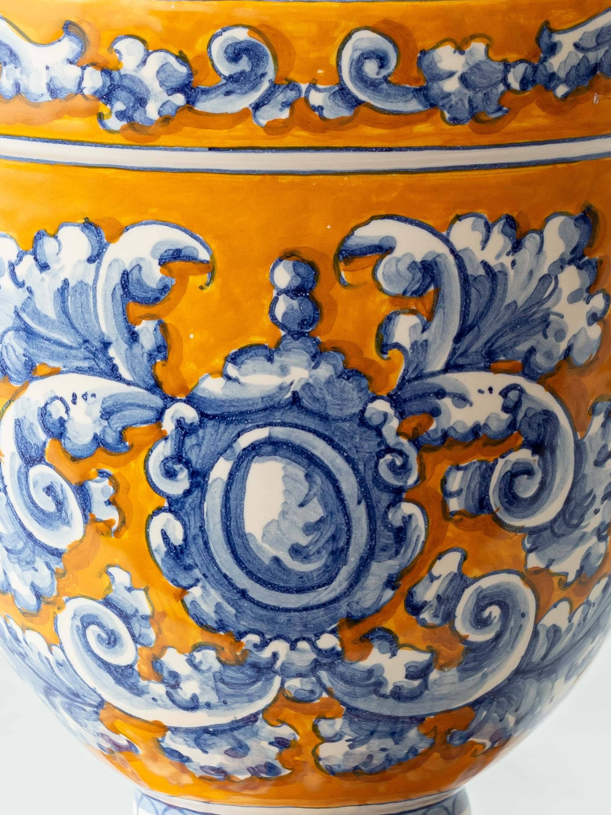 Vintage Talavera Table Lamp, Hand-Painted Ceramic, Spain