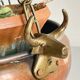 Cache-pot suspendu aux 3 buffles vintage