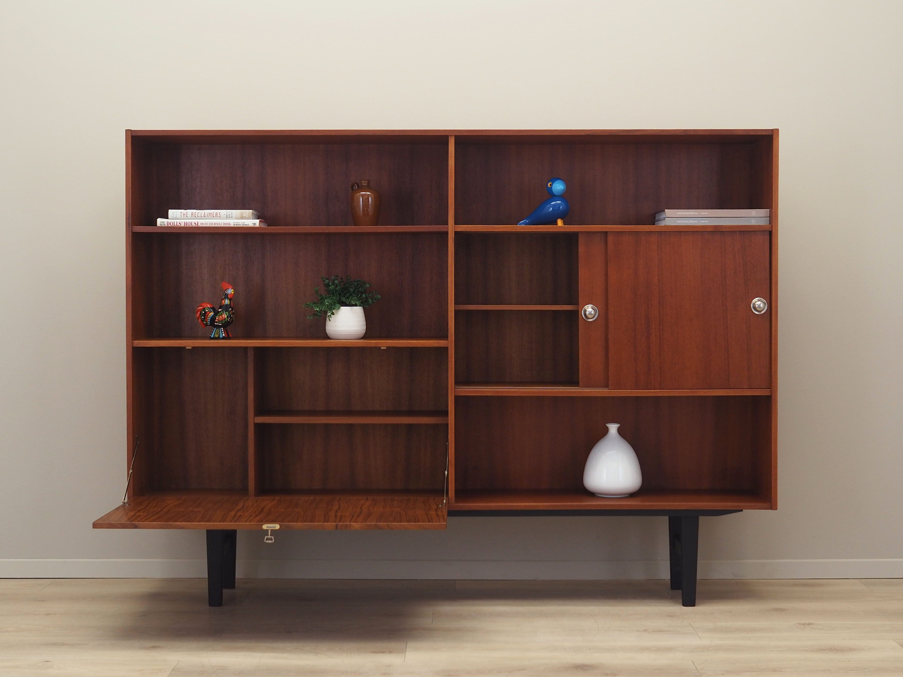 Teak bookcase, Danish design, 1970s, production: Denmark