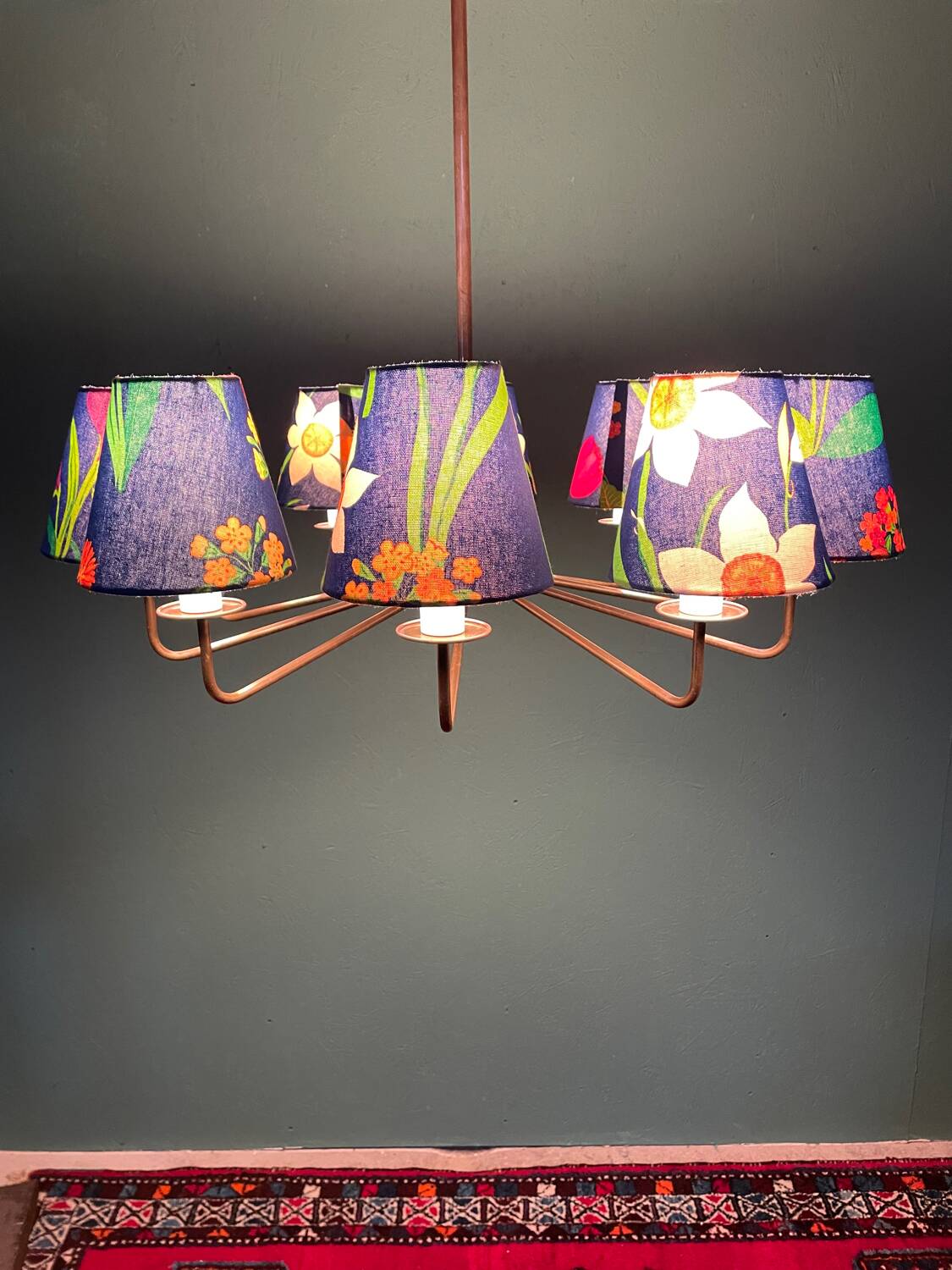 A very rare mid-century chandelier designed by Danish architect T. H. Valentiner