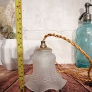 Glass tulip lamp with 2.10m gold wire