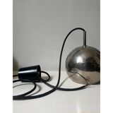 chrome eyeball space age pendant light, design 1970
