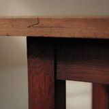 Solid oak farmhouse table, France, around 1950.