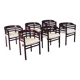Mid-Century Modern Curved Dining Chairs, Italy, 1970s, Set of 6