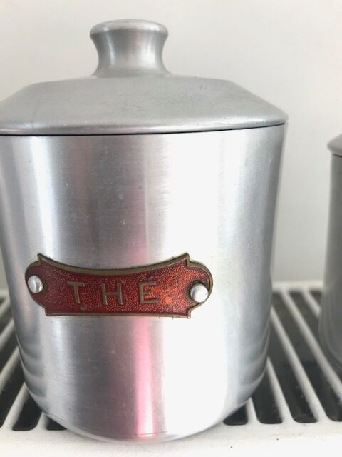 Lot of 4 aluminum spice jars