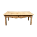 Antique coffee table in raw pine