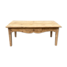 Antique coffee table in raw pine